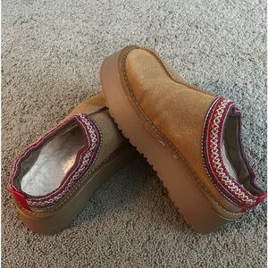 Suede Leather Slip-On Slippers